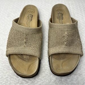 Arcopedico Women's Tan Knit Slide Sandals | EU 42 = US 10.5 - 11